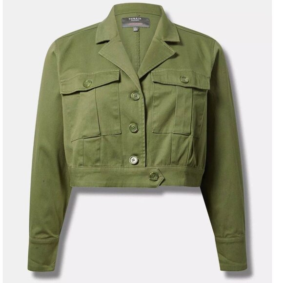 Torrid Twill Safari Jacket Size 2 - Picture 1 of 12
